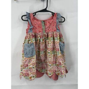 Matilda Jane Floral Bohemian Mini Dress Kids 2T Colorful Peasant Prairie Cottage